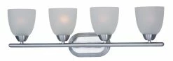 Top 10 🥰 Maxim Axis 28-1/2 in. 60W 4-Light Medium E-26 A19 Incandescent Vanity Fixture with Frosted Glass in Polished Chrome 😍