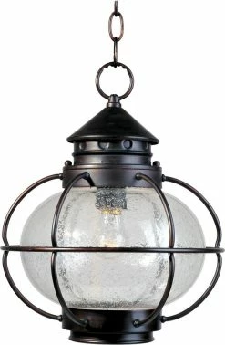 Wholesale 👏 Maxim Portsmouth 1-Light Outdoor Hanging Lantern in Oil Rubbed Bronze ❤️