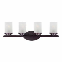 Deals ✔️ Maxim Corona 60W 4-Light Medium E-26 Base Incandescent Bath Vanity in Oil Rubbed Bronze 🧨