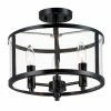Promo 😀 Maxim Sentinel 60W 3-Light Candelabra E-12 Incandescent Semi-Flush Mount Ceiling Fixture in Black ⌛ -Cheap Maxim Lighting Store Query 12