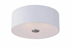 Flash Sale ⌛ Maxim Bongo 18 in. 60W 3-Light Medium E-26 Incandescent Flush Mount Ceiling Fixture in Satin Nickel 😀