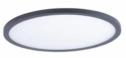 Budget 😍 Maxim Wafer 15 in. 36W 1-Light 3000K LED Round Flush Mount Ceiling Fixture in Bronze ⭐