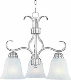 Top 10 🎉 Maxim 100W 3-Light Incandescent Chandelier in Satin Nickel 😉