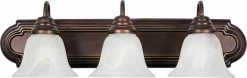 Outlet 🎁 Maxim Essentials 7 in. 3-Bulb Bath Light in Oil Rubbed Bronze 👍