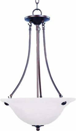 Top 10 🥰 Maxim Malaga 24-1/2 in. 100 W 3-Light Medium Pendant in Oil Rubbed Bronze 🛒