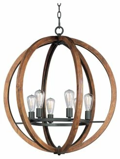 Top 10 👍 Maxim Bodega Bay 60W 6-Light Chandelier in Anthracite AR 😉