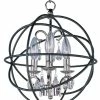 Flash Sale 💯 Maxim Orbit 14 in. 60W 3-Light Candelabra E-12 Ceiling Mount Pendant in Anthracite and Polished Nickel 🧨 -Cheap Maxim Lighting Store Query 192