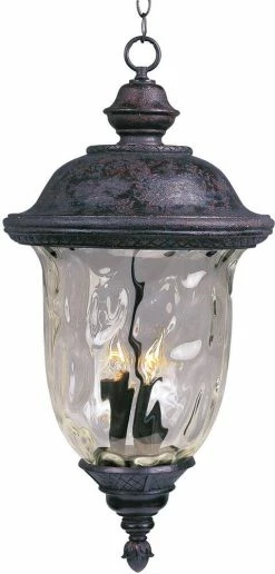 Brand new 🎁 Maxim Carriage House 3-Light Outdoor Hanging Lantern in Oriental Bronze 🔔