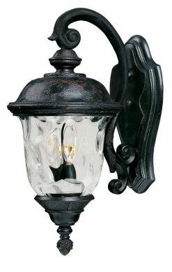 Promo 🤩 Maxim Carriage House 60W 2-Light Candelabra E-12 Incandescent Wall Lantern in Oriental Bronze 🧨