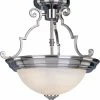Best Pirce ✔️ Maxim 14 x 14-3/4 in. 100 W 2-Light Medium Semi-Flush Mount Ceiling Fixture in Satin Nickel ✨ -Cheap Maxim Lighting Store Query 224