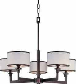 Coupon 😉 Maxim Nexus 22-3/4 in. 60W 5-Light Candelabra E-12 Ceiling Mount Chandelier in Oil Rubbed Bronze 😉