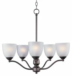 Best Pirce 🧨 Maxim Manor 60W 5-Light Incandescent Chandelier in Oil Rubbed Bronze 😀