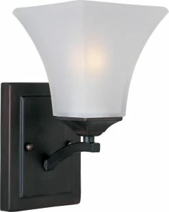 Cheapest 👍 Maxim Aurora 5-1/2 in. 1-Light Wall Sconce in Oil Rubbed Bronze 🧨