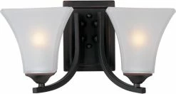Best deal ⌛ Maxim 200W 2-Light Incandescent Vanity Fixture in Oil Rubbed Bronze 👏