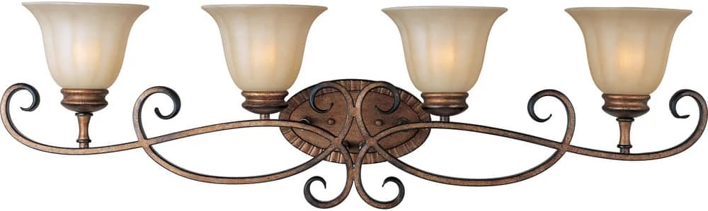 New π€© Maxim Fremont 11 in. 100W 4-Light Bath Light in Platinum Dusk with Wilshire Glass Shade π 3 New π€© Maxim Fremont 11 in. 100W 4-Light Bath Light in Platinum Dusk with Wilshire Glass Shade π