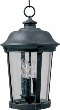 Cheap 🎉 Maxim Dover DC 40W 3-Light Outdoor Hanging Lantern in Bronze ⌛