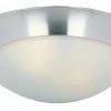 Deals 👍 Maxim Essentials 16-1/2 in. 180W 3-Light Medium E-26 Incandescent Flush Mount Ceiling Fixture in Satin Nickel ✨ -Cheap Maxim Lighting Store Query 295