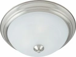 Budget 💯 Maxim 3 Light 60 W Semi Flush Mount Satin Nickel ⭐