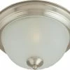 Best deal ✔️ Maxim 15-1/2 in. 3-Light Flushmount in Satin Nickel with Frosted Glass Shade ❤️