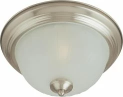 Best deal ✔️ Maxim 15-1/2 in. 3-Light Flushmount in Satin Nickel with Frosted Glass Shade ❤️