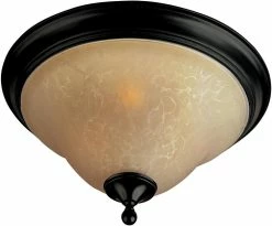 Discount 😍 Maxim 16 in 39W 3-Light Compact Fluorescent GU24 Flush Mount Ceiling Fixture in Oil Rubbed Bronze ⭐