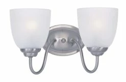 Best Sale ✔️ Maxim Stefan 60W 2-Light Bath Vanity Fixture in Satin Nickel 🛒