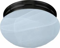 Flash Sale 👍 Maxim 5 x 9 in. 60 W 2-Light Flush Mount Ceiling Fixture in Oil Rubbed Bronze 🔔