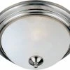 New 🧨 Maxim 15-1/2 in. 3-Light Flushmount in Satin Nickel with Frosted Glass Shade 😀 -Cheap Maxim Lighting Store Query 32