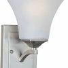 Best deal 👏 Maxim 100W 1-Light Fluorescent Wall Sconce in Satin Nickel 💯 -Cheap Maxim Lighting Store Query 324