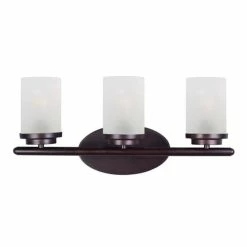 Cheapest 🎉 Maxim Corona 60W 3-Light Medium E-26 Base Incandescent Bath Vanity in Oil Rubbed Bronze 😉
