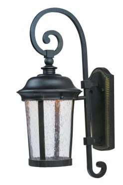Budget 🎁 Maxim 21 in. 8W 1-Light Outdoor Wall Lantern in Bronze 🔥