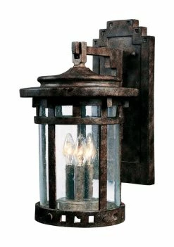 Discount 🤩 Maxim Santa Barbara DC 9 in. 60 W 3-Light Candelabra Lantern in Sienna 😉