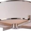 Outlet ⌛ Maxim Nexus 17-1/2 in. 3-Light Flushmount in Satin Nickel with White Glass Shade 👏 -Cheap Maxim Lighting Store Query 341