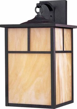 Discount 🌟 Maxim Coldwater 9 in. 100 W 1-Light Medium Lantern in Burnished 👍