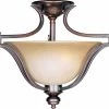 Best deal 🎁 Maxim Madera 60W 3-Light Medium E-26 Incandescent Semi-Flush Mount Ceiling Fixture in Oil Rubbed Bronze ✨ -Cheap Maxim Lighting Store Query 365
