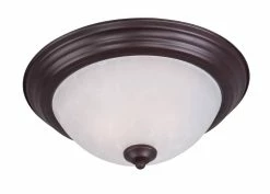 Best reviews of ⌛ Maxim Essentials 60W 2-Light Incandescent Ceiling Light Fixture with Ice Glass in Oil Rubbed Bronze 😀