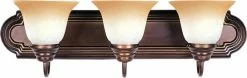 Hot Sale 🔔 Maxim Essentials 8 in. 100 W 3-Light Medium Bracket in Oil Rubbed Bronze ✔️