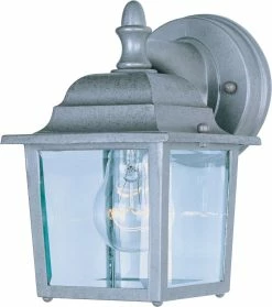 Best deal 👍 Maxim Builder Cast 8-1/2 x 5-1/2 in. 60W 1-Light Outdoor Wall Lantern in Pewter 🔥