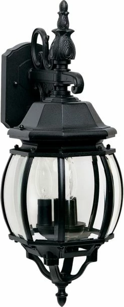 Wholesale ⭐ Maxim Crown Hill 8 in. 40W 3-Light Candelabra E-12 Incandescent Wall Lantern in Black 🥰