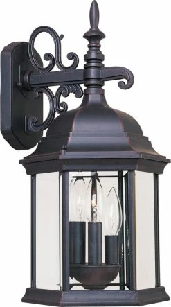 Best reviews of 👏 Maxim Builder Cast 19 in. 40W Wall Mount Candelabra Lantern in Empire Bronze ✔️