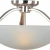 Discount โ๏ธ Maxim Contour 9-1/4 in. 2-Light Semi-Flushmount Ceiling Fixture in Satin Nickel with Frosted Glass Shade ๐ 1 Discount โ๏ธ Maxim Contour 9-1/4 in. 2-Light Semi-Flushmount Ceiling Fixture in Satin Nickel with Frosted Glass Shade ๐ -Cheap Maxim Lighting Store Query 411