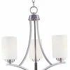Promo 🌟 Maxim Deven 20 in. 60W 3-Light Medium E-26 Ceiling Mount Chandelier in Satin Nickel 🌟 -Cheap Maxim Lighting Store Query 421