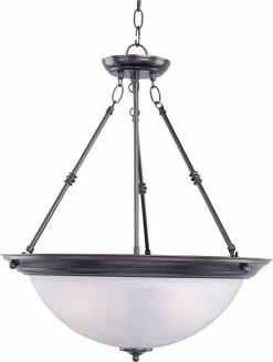 Best reviews of 😀 Maxim Essentials 3-Light Medium E-26 Base Pendant in Oil Rubbed Bronze 😉