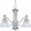 Flash Sale 🎁 Maxim Newburg 3-Light 60W Medium E-26 Base Incandescent Chandelier in Satin Nickel 🛒 -Cheap Maxim Lighting Store Query 431