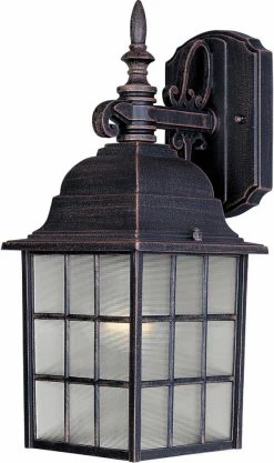New 😉 Maxim North Church 7-1/4 in. 100 W 1-Light Medium Sconce in Rust Patina 😀