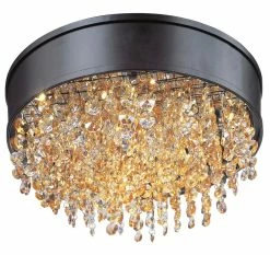 Top 10 😉 Maxim Mystic 33W 11-Light LED Flushmount Ceiling Fixture in Bronze 💯