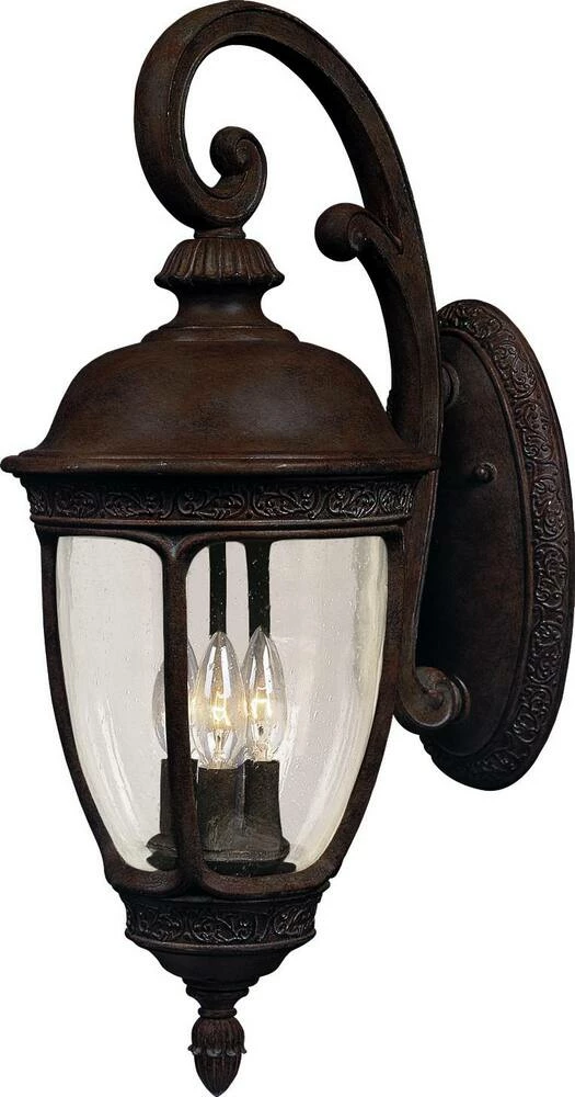 New π Maxim Knob Hill 19-1/2 x 8 in. 40W 3-Light Outdoor Wall Lantern in Sienna π 3 New π Maxim Knob Hill 19-1/2 x 8 in. 40W 3-Light Outdoor Wall Lantern in Sienna π