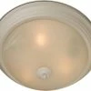 New 🥰 Maxim 11-1/2 in. 1-Light Flushmount in Textured White with Marble Glass Shade ✔️ -Cheap Maxim Lighting Store Query 448