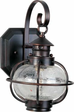 Budget ⭐ Maxim Portsmouth 13 x 8 in. 100W 1-Light Outdoor Wall Lantern in Oil Rubbed Bronze 🥰