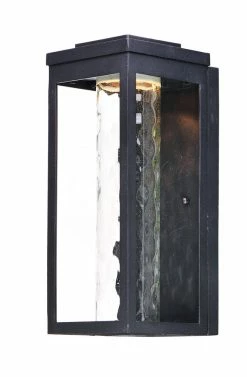 Budget 🤩 Maxim Salon 12W 1-Light LED Outdoor Wall Sconce in Black 💯